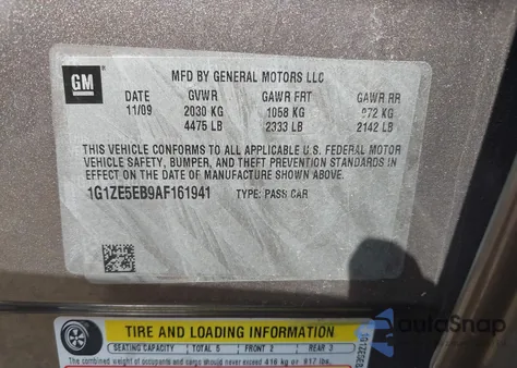 2010 Chevrolet Malibu Ltz from USA, damaged, VIN 1G1ZE5EB9AF161941